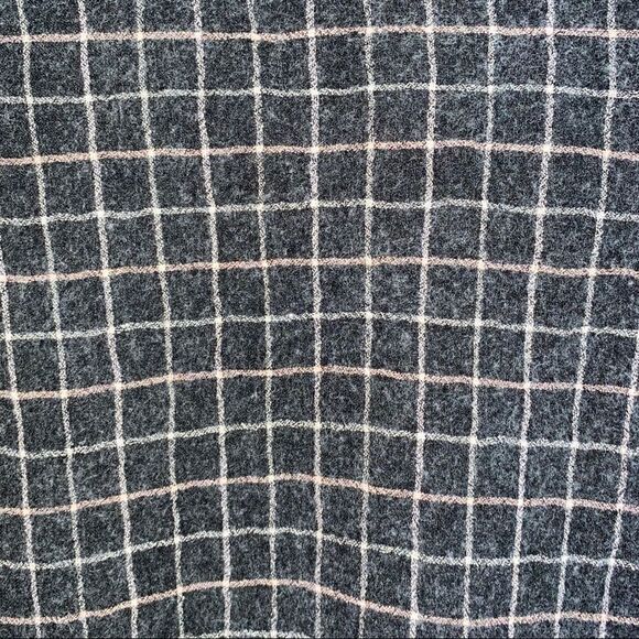 ZARA Grey Pink White Plaid Window Boxy Fit High-low Pain Print Top Size XS - Picture 5 of 12